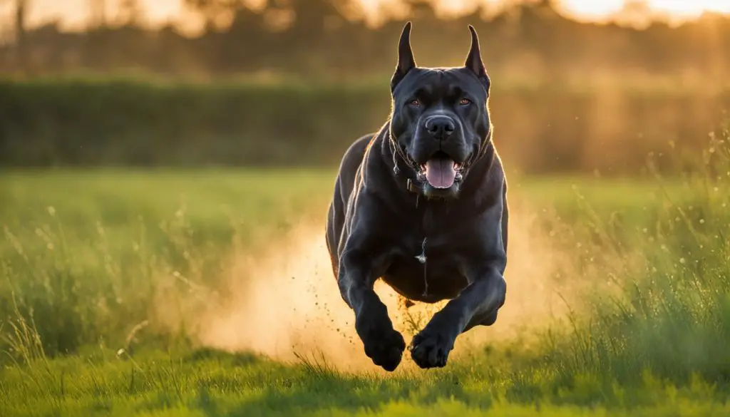 Cane Corso enjoying an active lifestyle